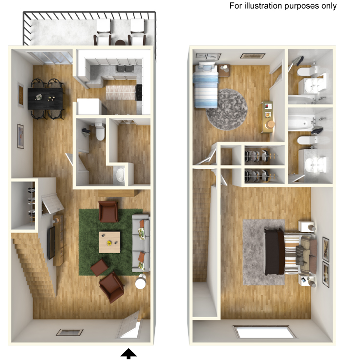 3D Floorplans for Townes at Bishops Park